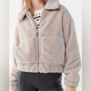 Urban Outfitters Cropped Teddy Jacket